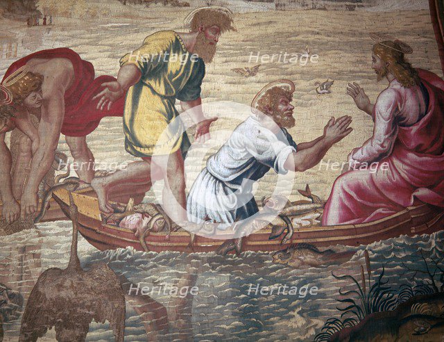 Cartoon of the miraculous draft of fishes, 15th century. Artist: Raphael