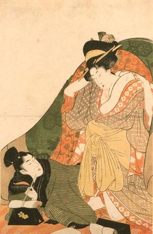 Lovers under a Futon, c1800. Creator: Kitagawa Utamaro.