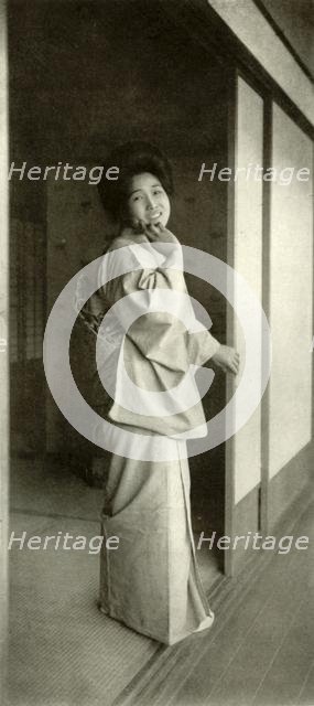 'A Maid of Fair Japan', 1910. Creator: Herbert Ponting.