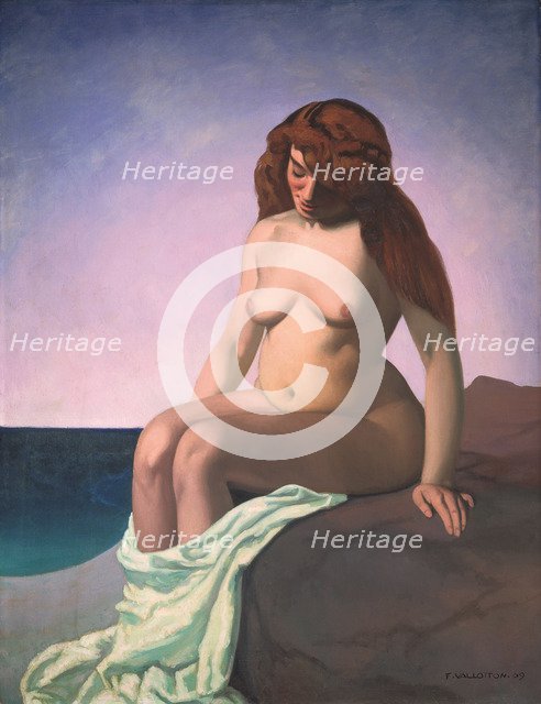 Baigneuse au rocher, 1909. Artist: Vallotton, Felix Edouard (1865-1925)
