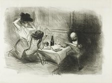 The Private Dining Room, Fifth Plate, c. 1893. Creator: Jean Louis Forain.