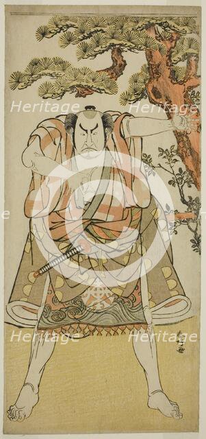 The Actor Nakamura Nakazo I as the Yakko Nakahei Disguised as Miura Arajiro (?)..., c. 1782. Creator: Katsukawa Shunko.