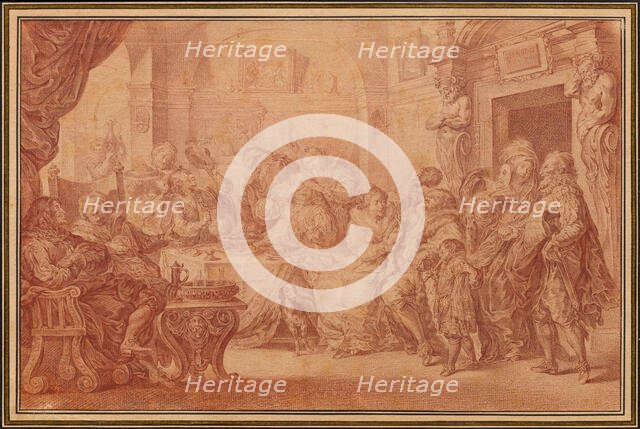 Interior with a wedding party. From the Life of Henry IV. Creator: Cochin, Charles-Nicolas, the Younger (1715-1790).