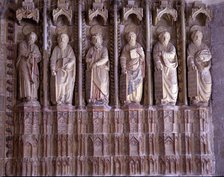 Group of Apostles in the jambs of the doorway of the Church of Santa Maria la Real of Deva.