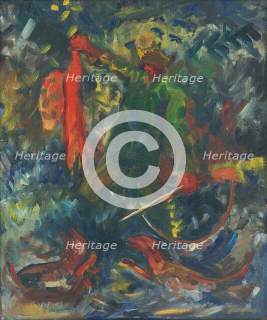 Hunter with Dog II, 1940-1944. Creator: Arnold Peter Weisz-Kubincan.