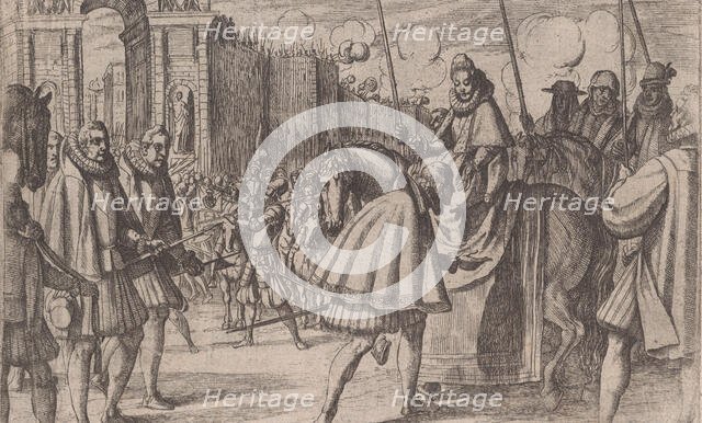 Triumphal Entry of Margaret of Austria into Milan, from The Life of Margaret of Austria, p..., 1612. Creator: Antonio Tempesta.