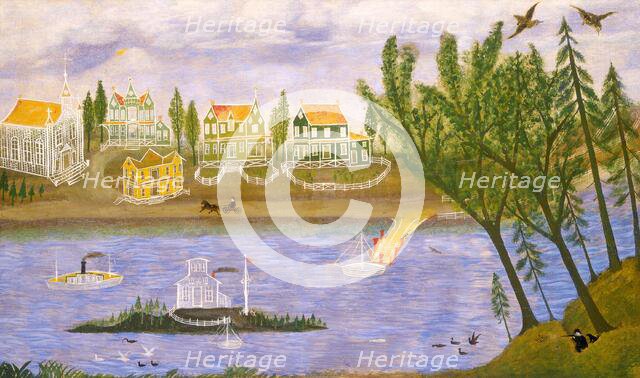 Village by the River, fourth quarter 19th century. Creator: Unknown.