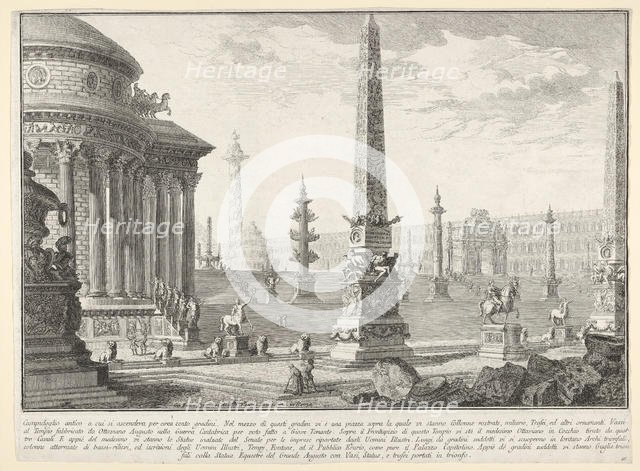 Plate 10: 'The ancient Capitol ascended by approximately one hundred steps [...]' (Campido..., 1743. Creator: Giovanni Battista Piranesi.