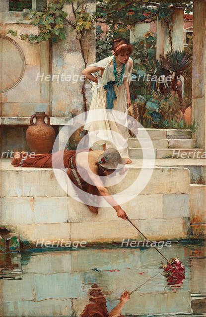 The Rescue, c. 1890. Creator: Waterhouse, John William (1849-1917).