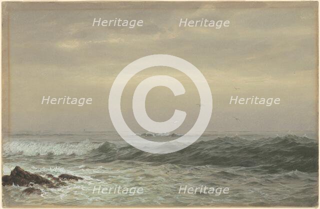 Rocks and Breaking Waves, c. 1870s. Creator: William Trost Richards.