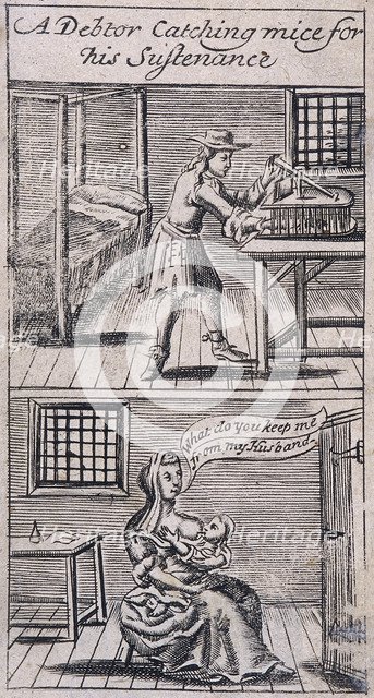 Fleet Prison, London, 1691. Artist: Anon