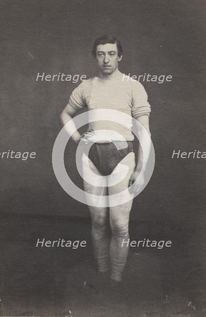 Young Man in Athletic Outfit, c.1857. Creator: Oliver H. Willard (American, 1828-1875), attributed to.