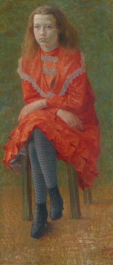 Seated girl, 1910-1915. Creator: Ivan Zabota.