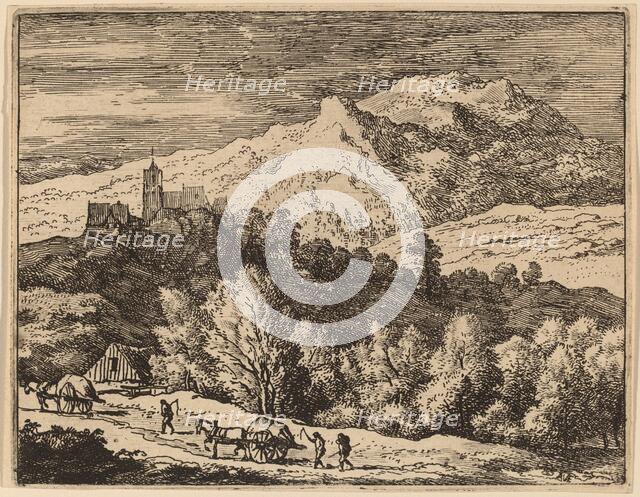 Two Carts, probably c. 1645/1656. Creator: Allart van Everdingen.