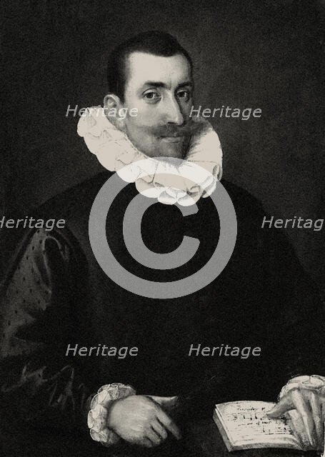 Portrait of composer and organist John Bull (1562/63-1628), 17th century. Creator: Anonymous.