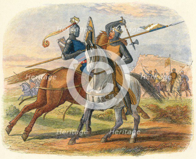 'Bruce kills Sir Henry Bohun', 1314 (1864). Artist: James William Edmund Doyle.