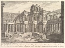 Ancient Roman forum surrounded by porticoes, with loggias, some of which communicate w..., ca. 1750. Creator: Giovanni Battista Piranesi.