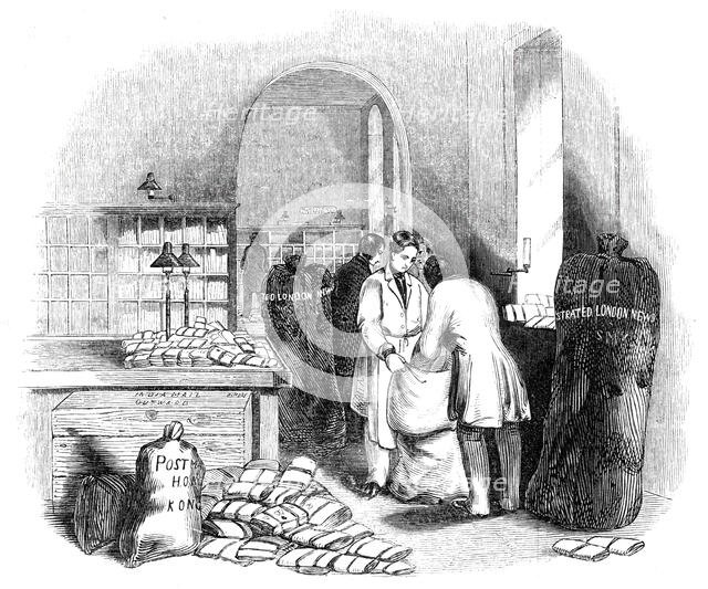 The General Post-Office; Packing the Indian Mail, 1844. Creator: Unknown.