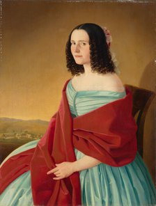 Portrait of Mária Szmrecsányi, 1844. Creator: Jozef Bozetech Klemens.