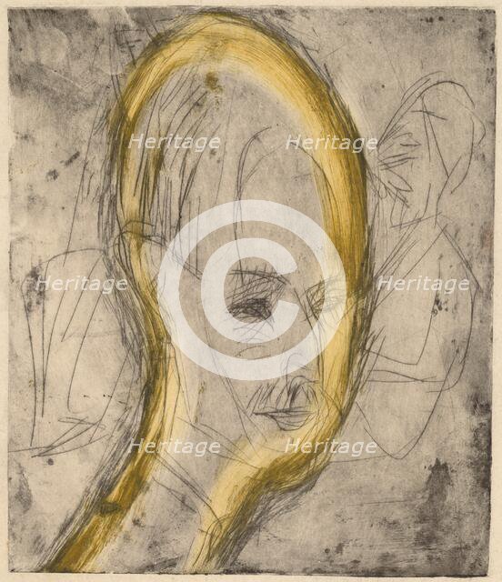 Head of Dr. Bauer, 1921. Creator: Ernst Kirchner.