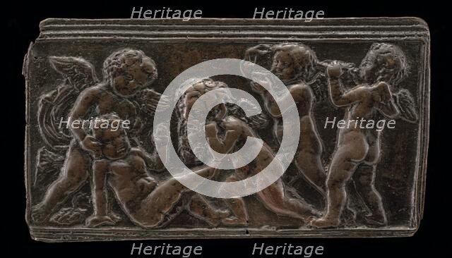 Infant Bacchants with Pipes, a Vase, and a Mask of Silenus, c. 1465/1471. Creator: Unknown.