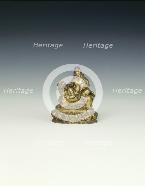 Gilt-copper figure of Kubera, Tibet, 18th century. Artist: Unknown