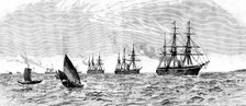...Emin Pasha Relief Expedition: British and German naval squadrons escorting Mr. Stanley..., 1890. Creator: Unknown.