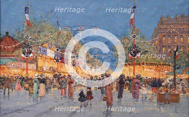 Foire aux Pains d'Epices. Place de la Nation, c. 1930. Artist: Galien-Laloue, Eugene (1854-1941)
