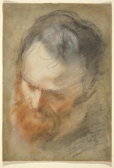 Head of a Bearded Man, 1579/1582. Creator: Federico Barocci.