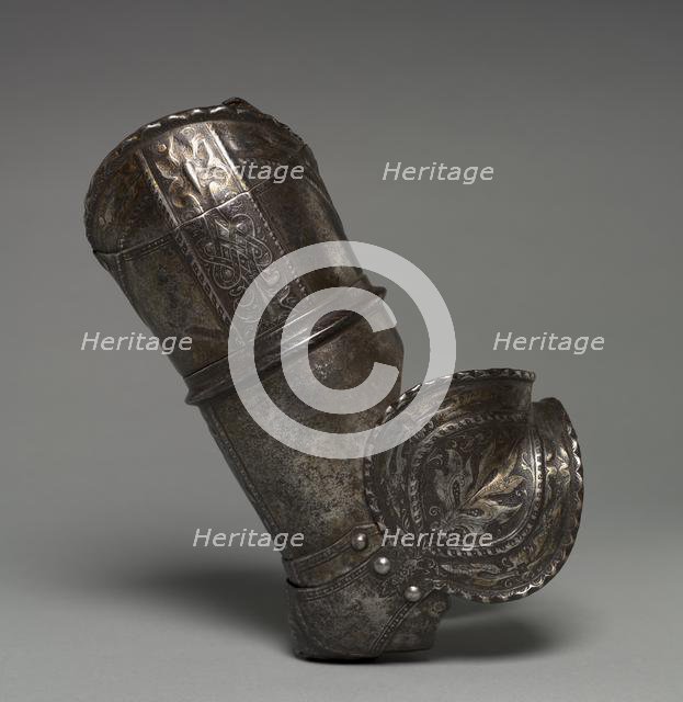 Right Arm Elements from a Boy's Armor (Rerebrace with Couter), c. 1560 (some modern). Creator: Unknown.
