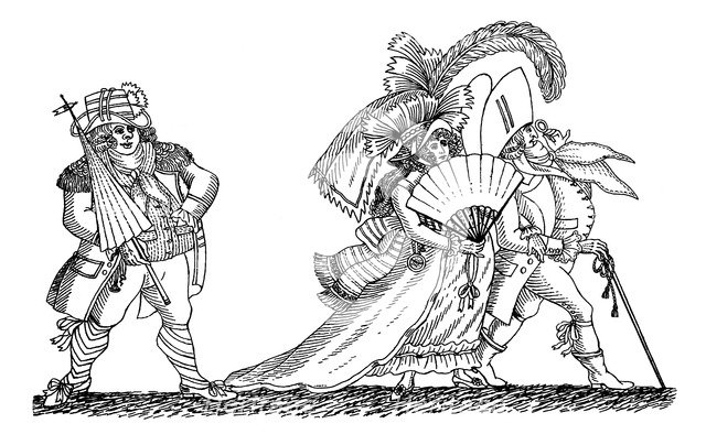 'People of consequence', 1794.Artist: John O'Keeffe