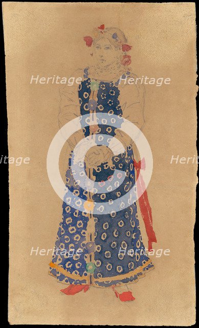 Kupava. Costume design for the theatre play Snow Maiden by Alexander Ostrovsky.