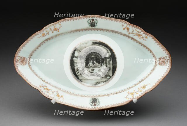 Platter, Jingdezhen, 1750/60. Creator: Jingdezhen Porcelain.