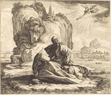 Saint John on the Isle of Patmos, 1625. Creator: Jacques Callot.