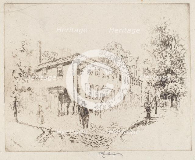 Fourth Street, Meeting House, Philadelphia, 1920. Creator: Joseph Pennell.