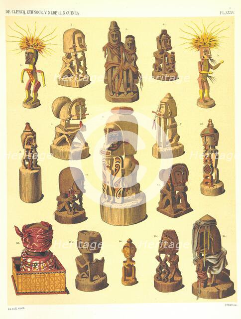 Sculptures from Dutch New Guinea, 1893. Creator: Unknown.