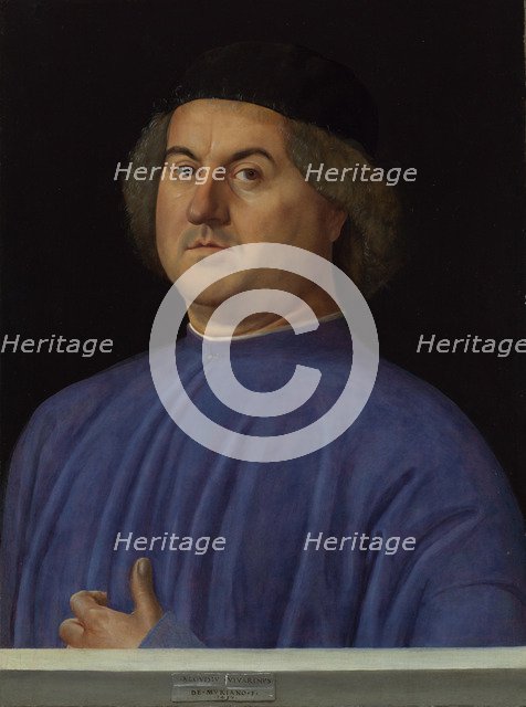 Portrait of a Man, 1497. Artist: Vivarini, Alvise (ca. 1446-ca. 1505)