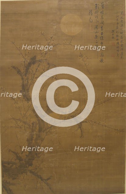 Flowering Plum in Moonlight and Snow, 16th century. Creator: Liu Shiru.