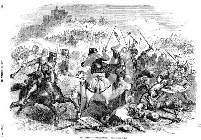 The Battle of Bannockburn, 24th June 1314. Artist: Unknown