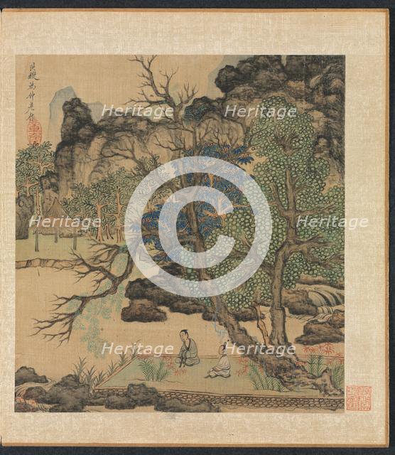 Paintings after Ancient Masters: Scholars in a Garden, 1598-1652. Creator: Chen Hongshou (Chinese, 1598/99-1652).