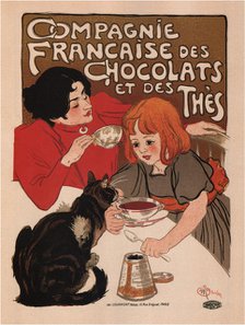 Compagnie Française des Chocolate et des Thés (Poster), 1895. Artist: Steinlen, Théophile Alexandre (1859-1923)