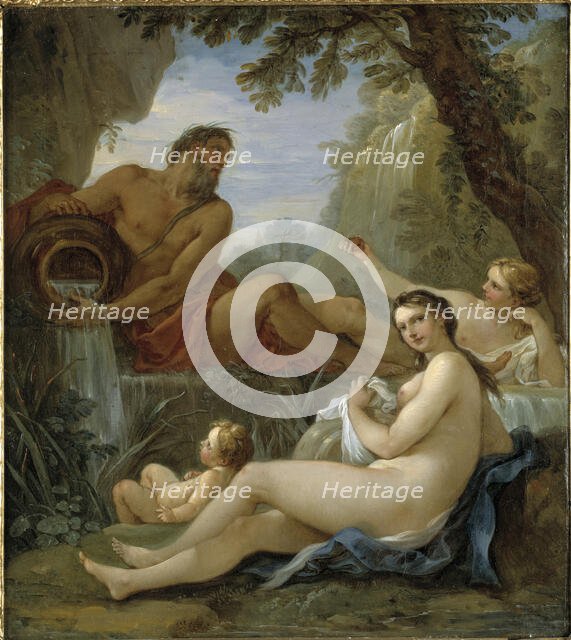 A River and a Fountain Nymph, 18th century. Creator: Charles-Joseph Natoire.