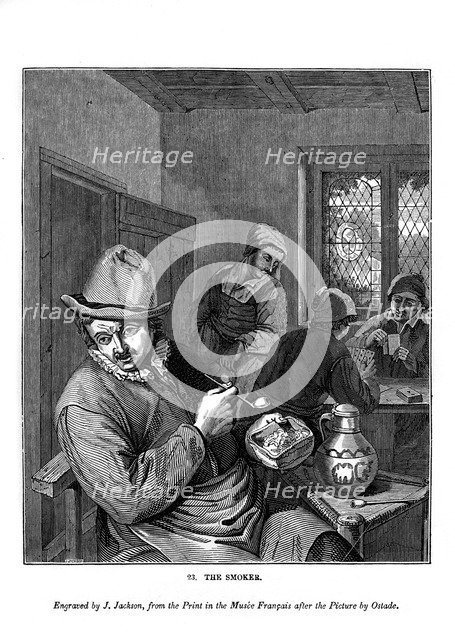 The Smoker, c1630-1680 (1843).Artist: J Jackson