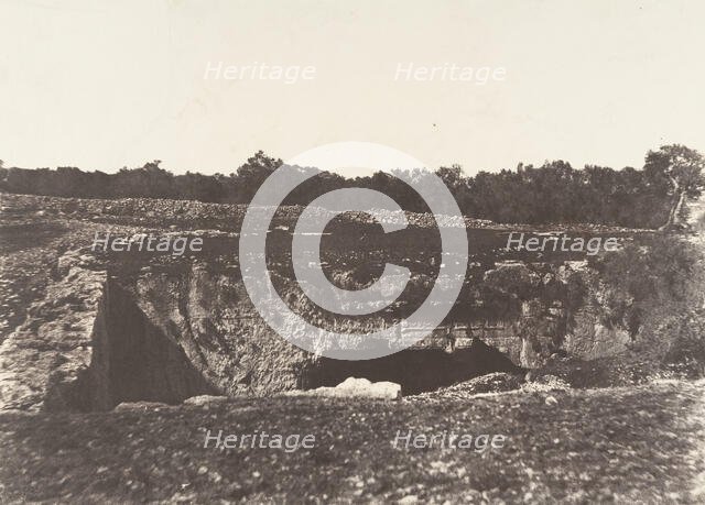 Jérusalem, Tombeau des rois de Juda, Cour extérieure, 1854. Creator: Auguste Salzmann.