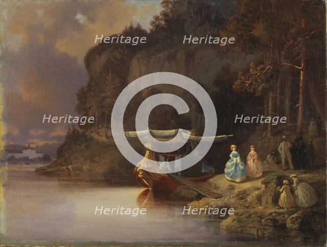 Carl's Cliff. View of Edsviken, 1865. Creator: Johan Christoffer Boklund.