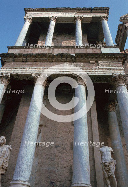 Roman theatre in Merida, Spain, 1st century BC. Artist: Unknown