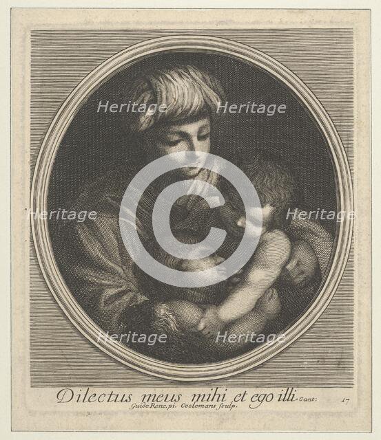 The Virgin with the infant Christ and the young Saint John the Baptist, in a circular..., 1690-1700. Creator: Jacobus Coelemans.