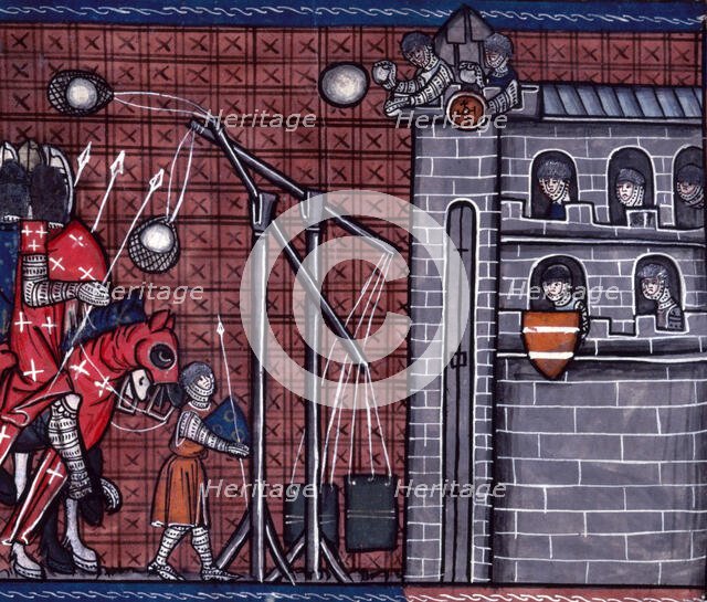 Siege of La Rochelle, c1325-c1350.  Creator: Unknown.