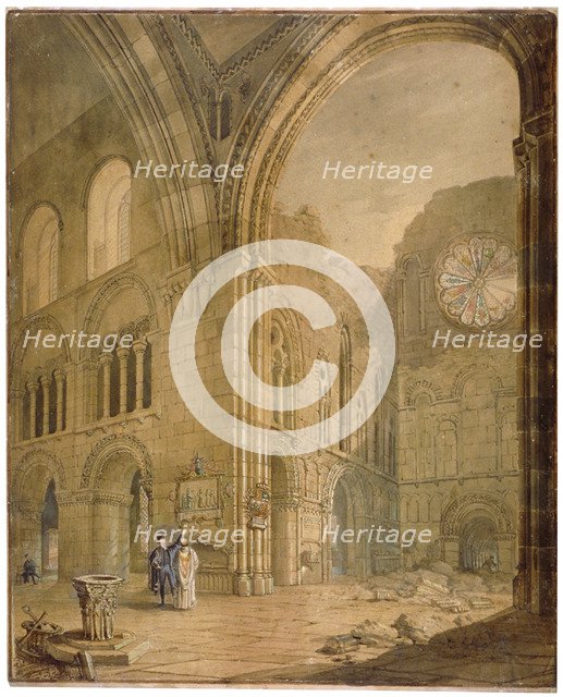 Church of St Bartholomew-the-Great, Smithfield, City of London, 1806. Artist: J Coney