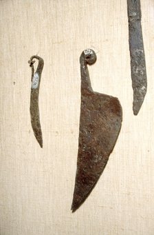 Roman Iron Knives, Alesia, France, c1st century. Artist: Unknown.